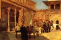 Elephants and Figures in a Courtyard Fort Agra Persian Egyptian Indian Edwin Lord Weeks